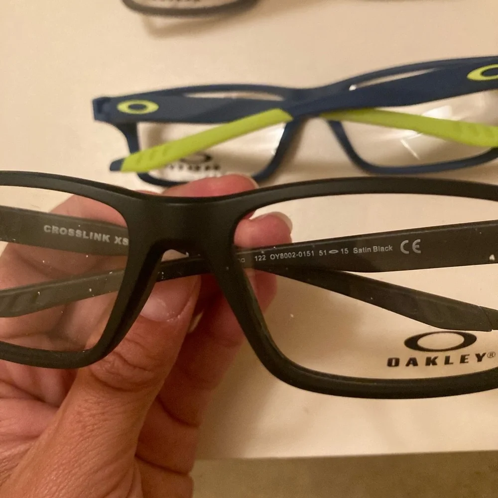 Oakley Crosslink XS Eyeglass Frames - Black, Blue, Gray